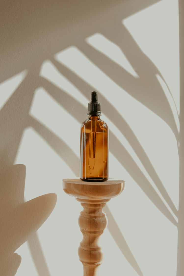 Natural body care essentials on a neutral surface